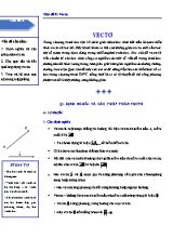 Phương pháp giải bài tập Toán 10 - Chương vectơ (Có đáp án và lời giải)